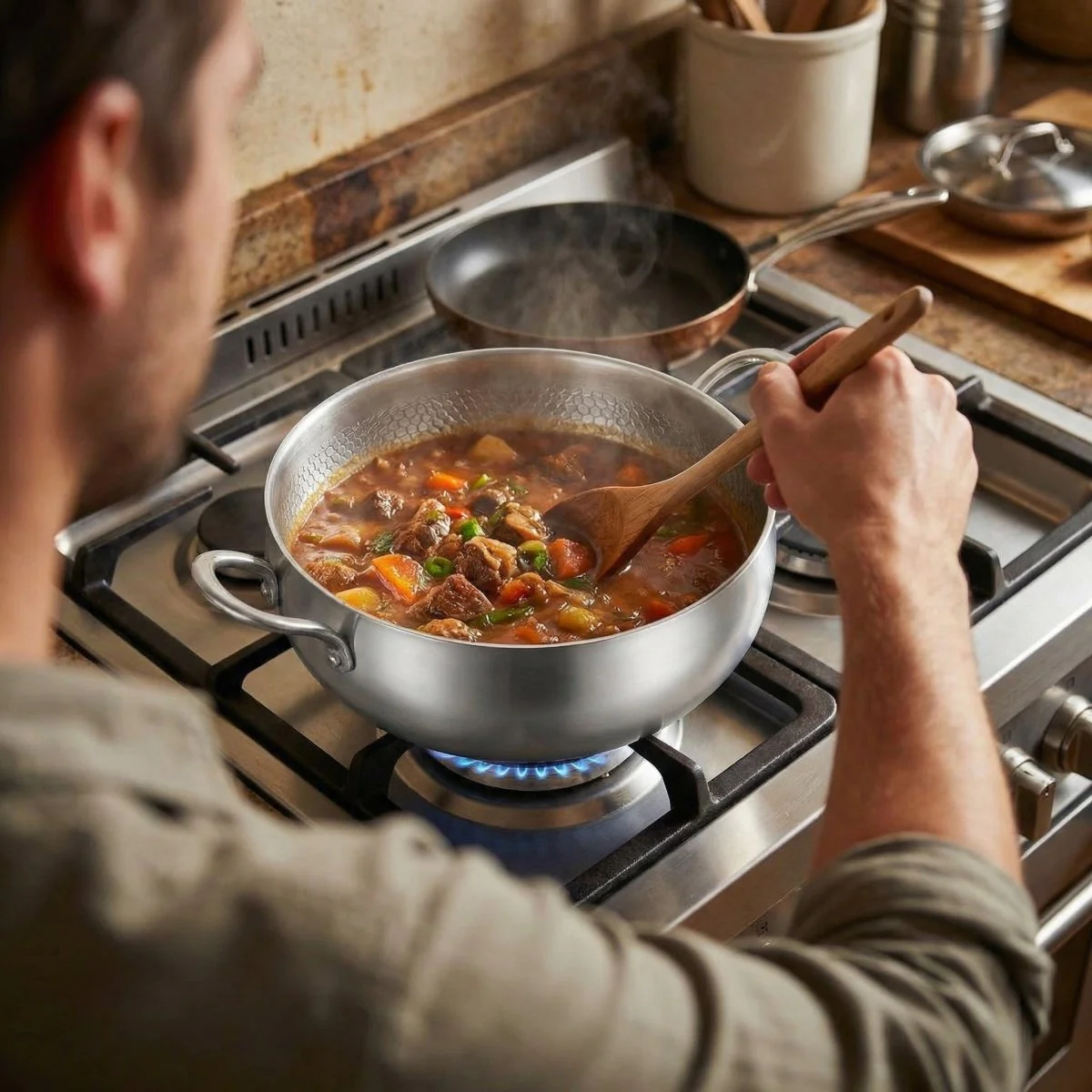 Hand-Hammered Deep Titanium Pot - Image 3