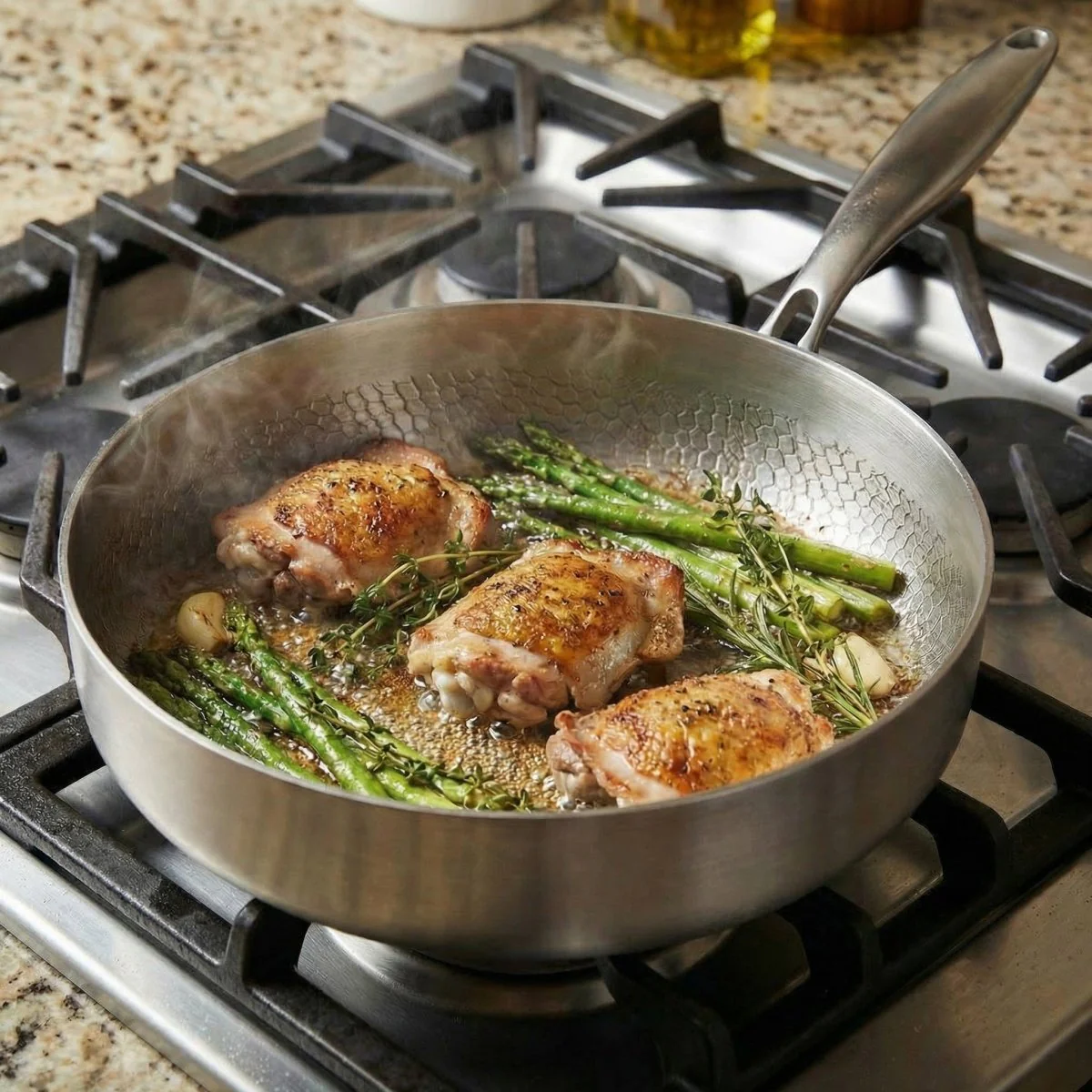 Hand-Hammered High-Wall Titanium Pan - Image 5