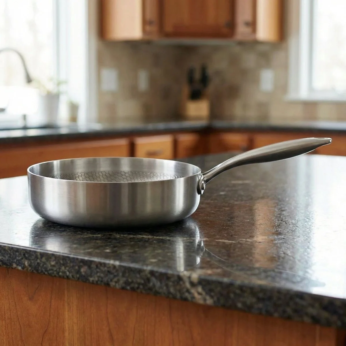 Hand-Hammered High-Wall Titanium Pan - Image 6