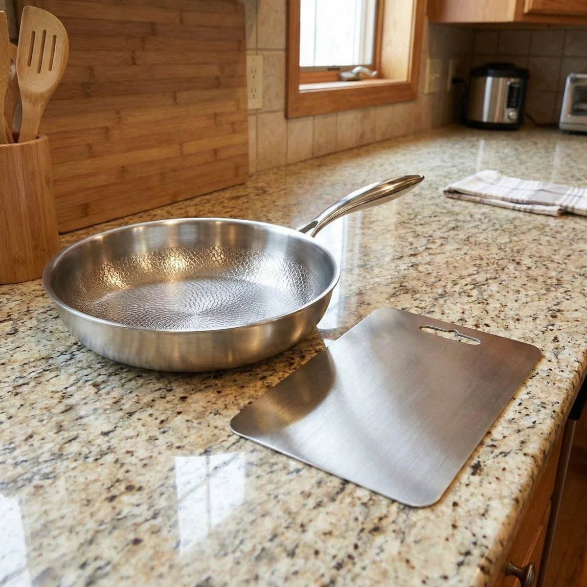 Hand-Hammered Titanium Cooking & Preparation Set - Image 4