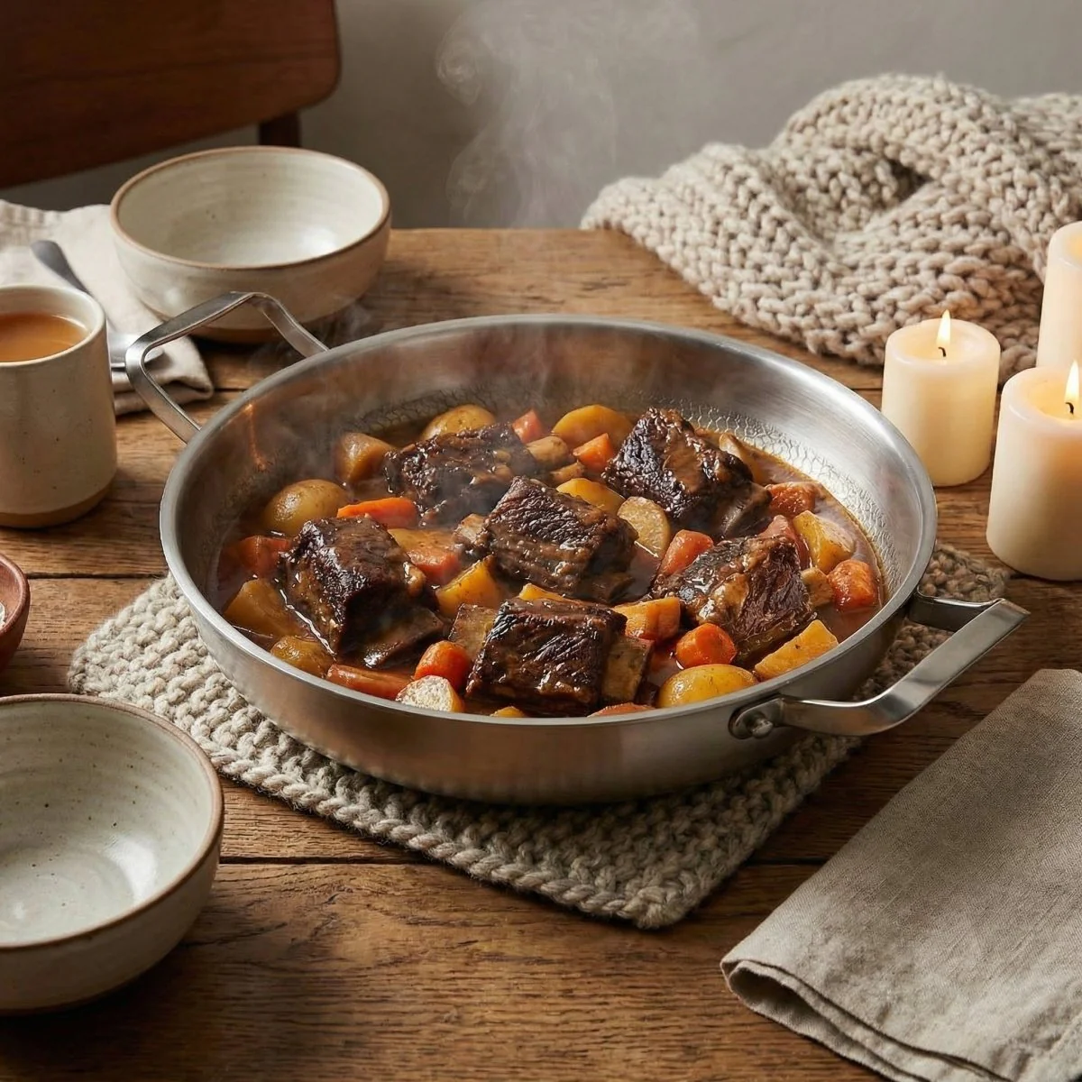 Hand-Hammered Titanium Pan with Two Handles - Image 7