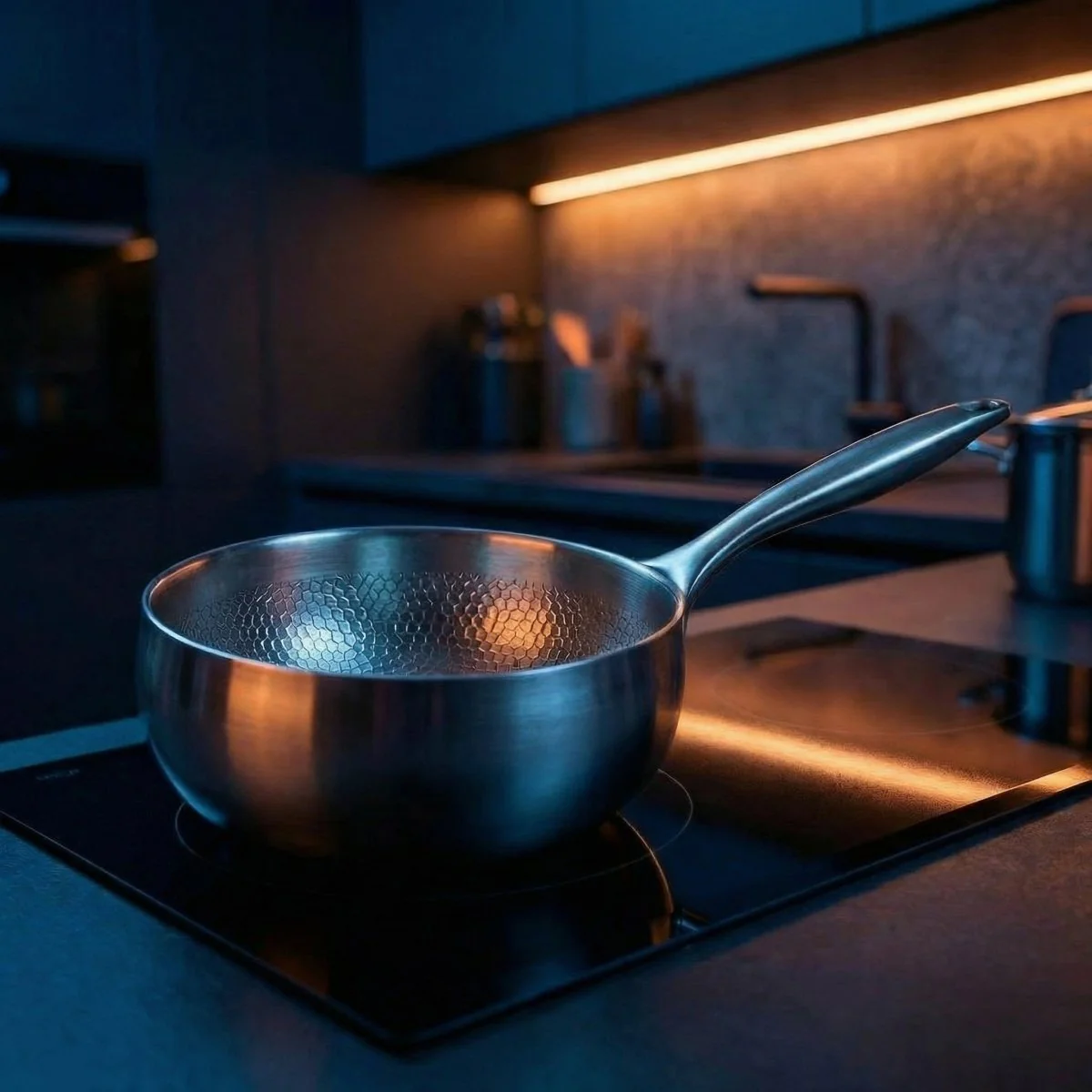 Hand-Hammered Titanium Sauté Pan - Image 6