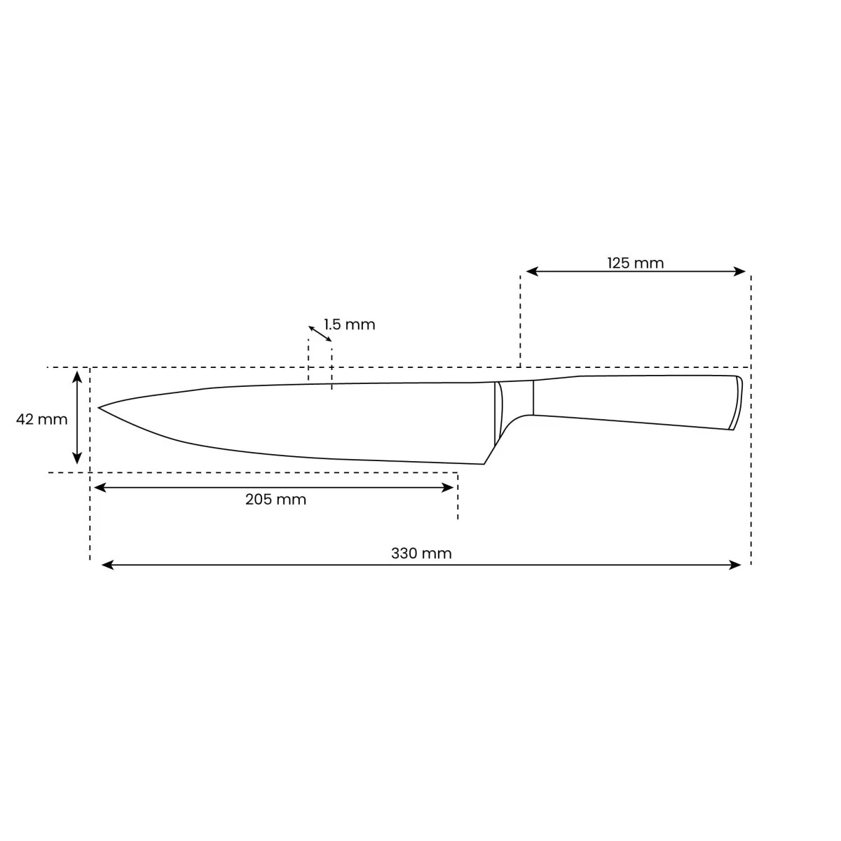 Japanese-Style Chef’s Knife – 8.1 inch (20.5 cm) Precision Blade - Image 5