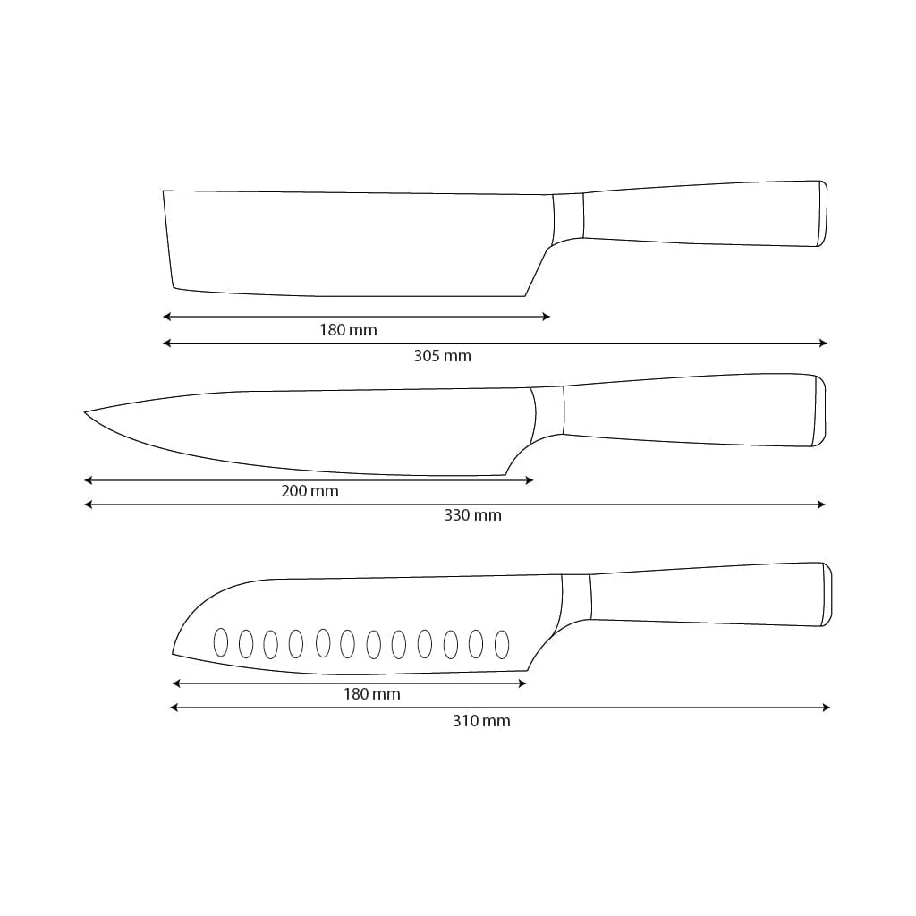 Japanese-Style Knife Set – Precision Collection (3-Piece Set) - Image 8