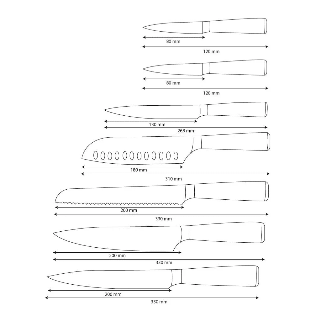 Japanese-Style Knife Set – Precision Collection (7-Piece Set) - Image 8