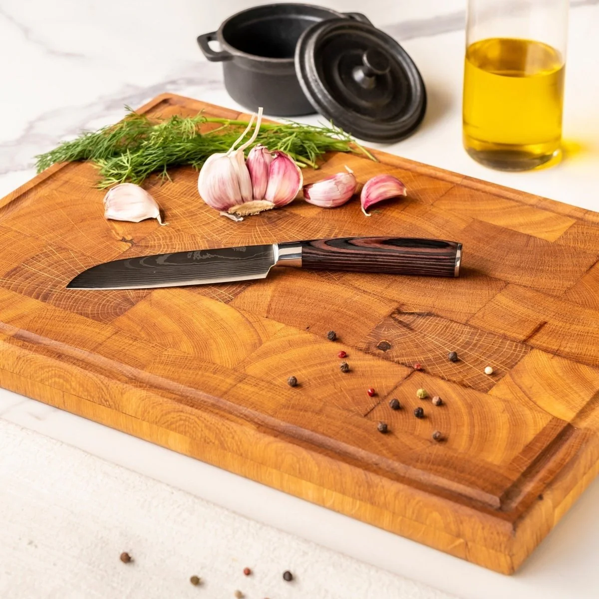 Japanese-Style Santoku Knife – 5.1 inch (13 cm) Compact Blade - Image 4