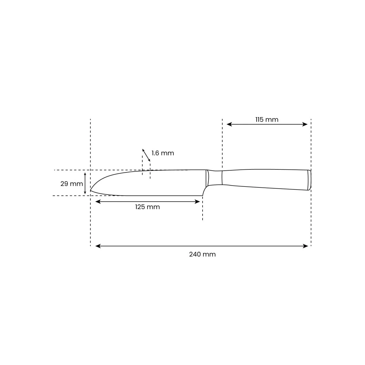Japanese-Style Santoku Knife – 5.1 inch (13 cm) Compact Blade - Image 6