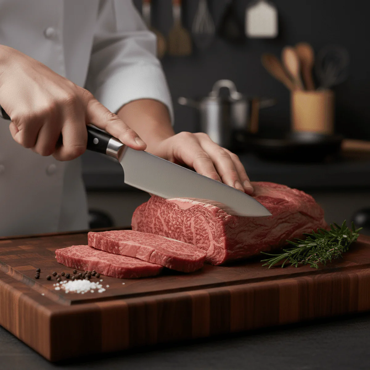 Japanese-Style Hammered Chef’s Knife – 7.9 inch (20 cm) Precision Blade - Image 4