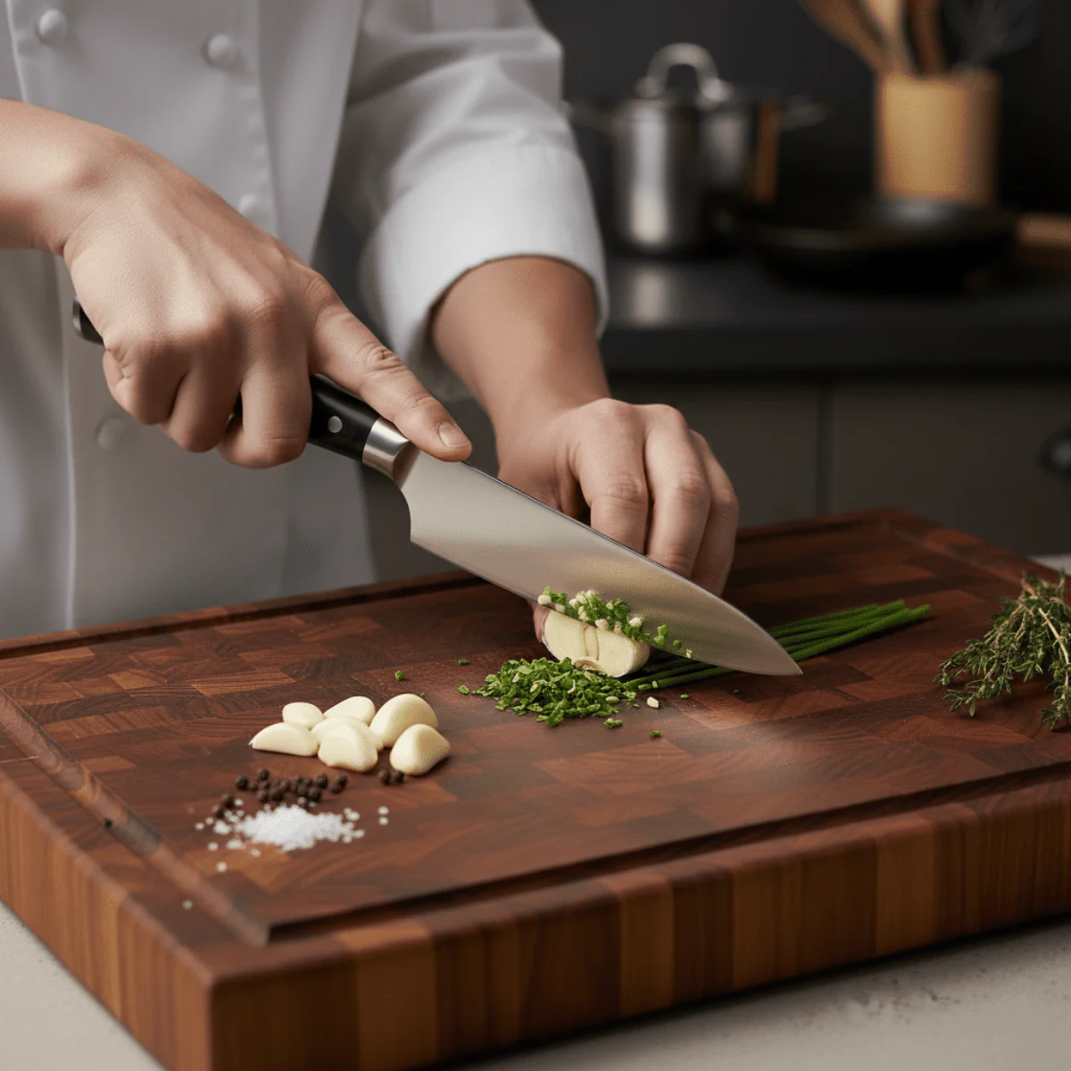 Japanese-Style Hammered Chef’s Knife – 7.9 inch (20 cm) Precision Blade - Image 5