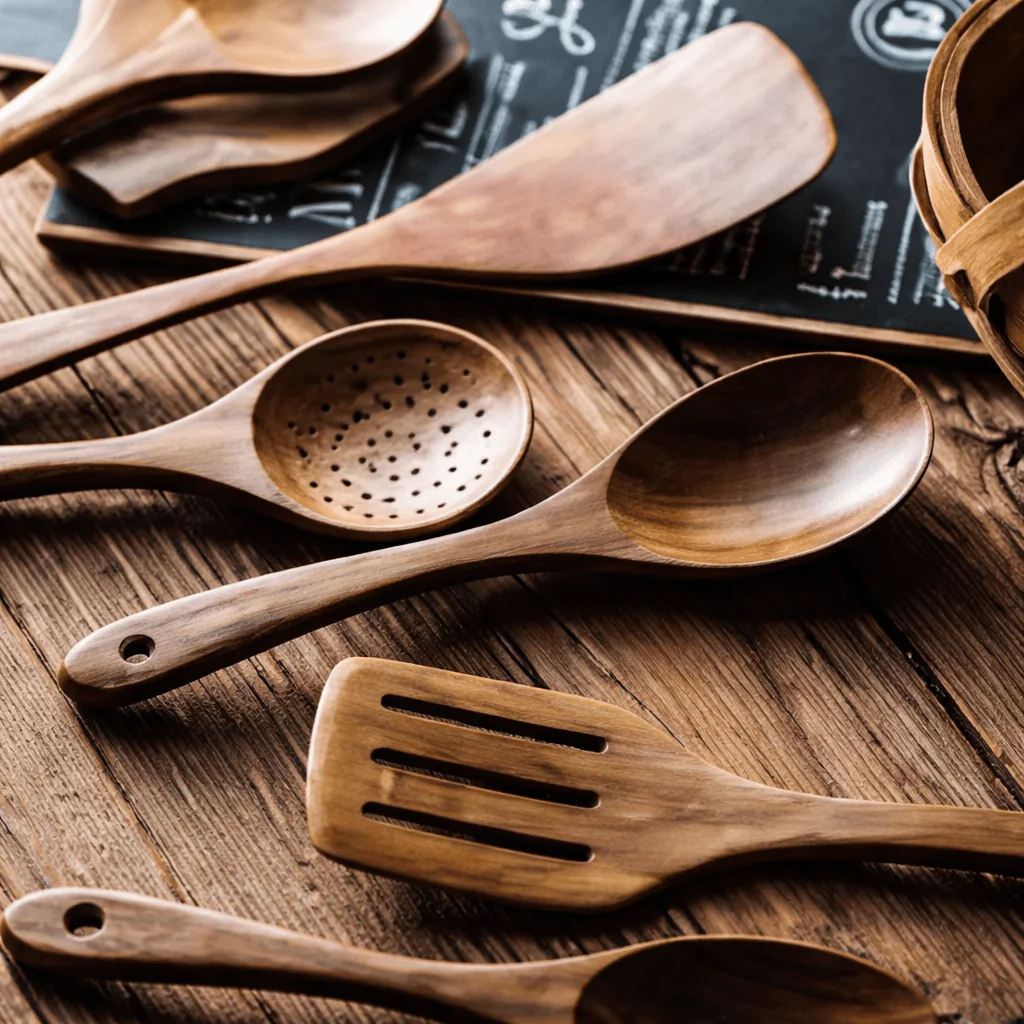 Traditional Japanese Wooden Utensil Set - Image 4
